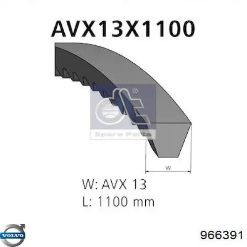 966391 Volvo correa trapezoidal