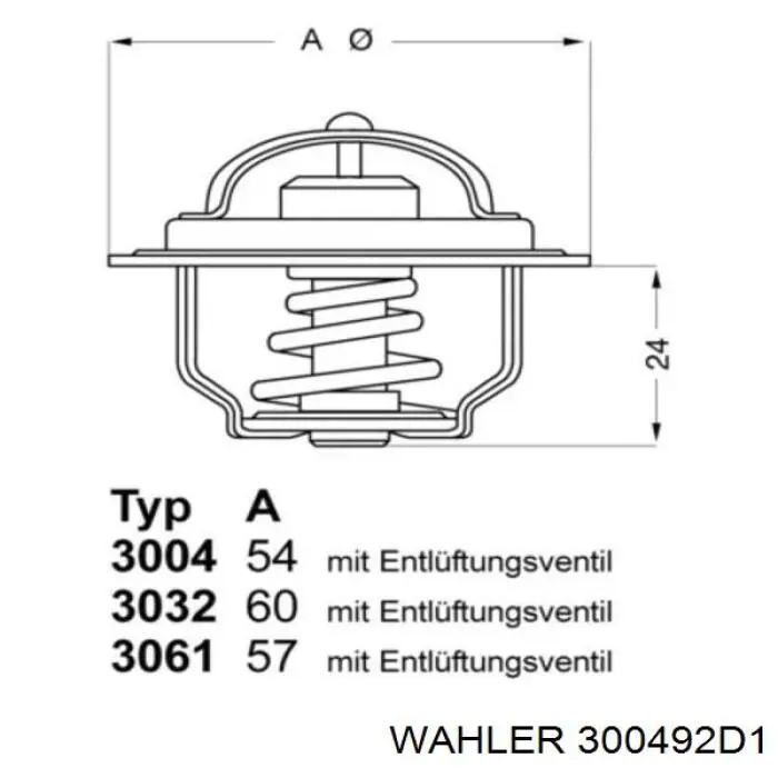 300492D1 Wahler termostato, refrigerante