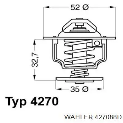 427088D Wahler termostato, refrigerante