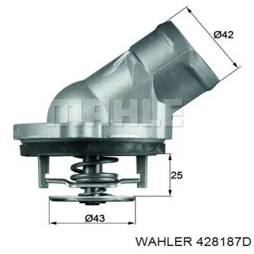 428187D Wahler termostato, refrigerante