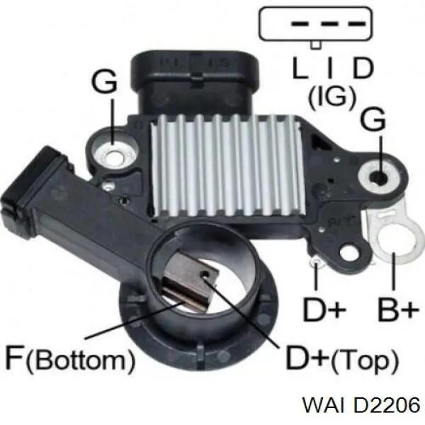 D2206 WAI regulador de rele del generador (rele de carga)