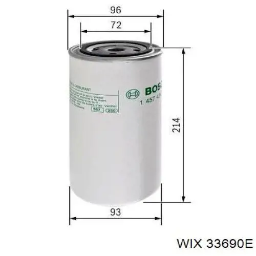 33690E WIX filtro combustible