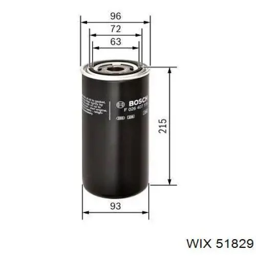 51829 WIX filtro hidráulico, transmisión automática