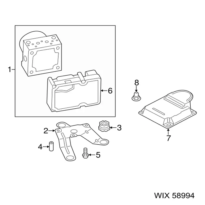 58994 WIX filtro hidráulico, transmisión automática