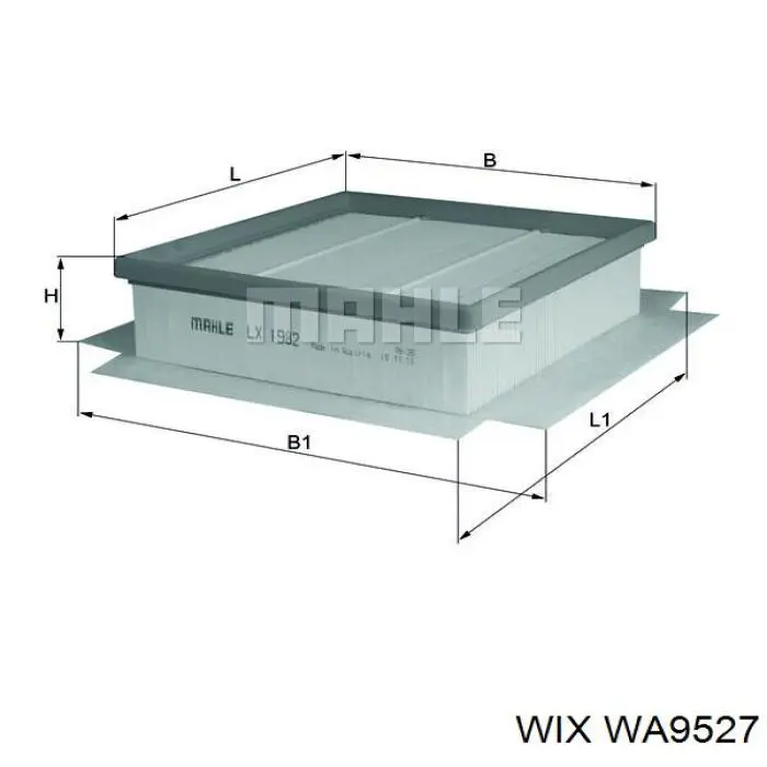 WA9527 WIX filtro de aire