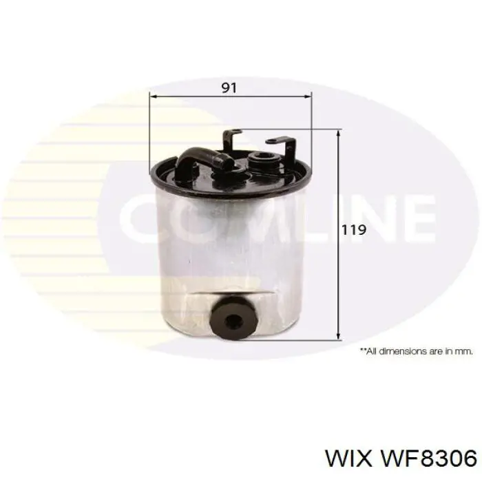 WF8306 WIX filtro combustible