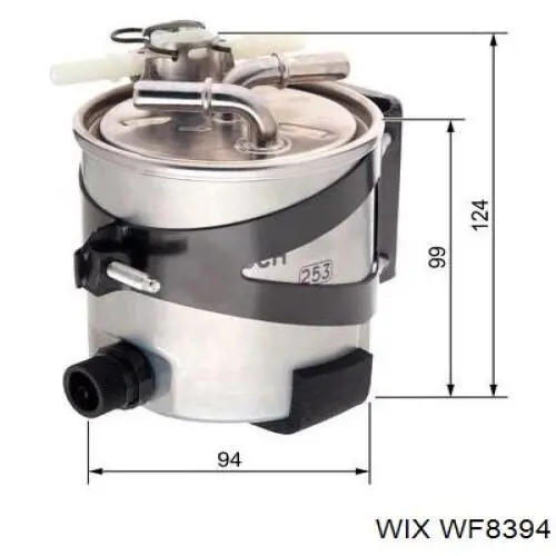 WF8394 WIX filtro combustible