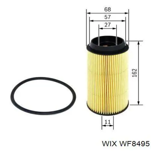 WF8495 WIX filtro combustible