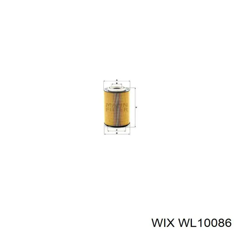 WL10086 WIX filtro de aceite