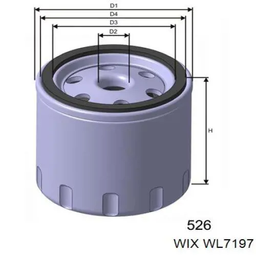 WL7197 WIX filtro de aceite