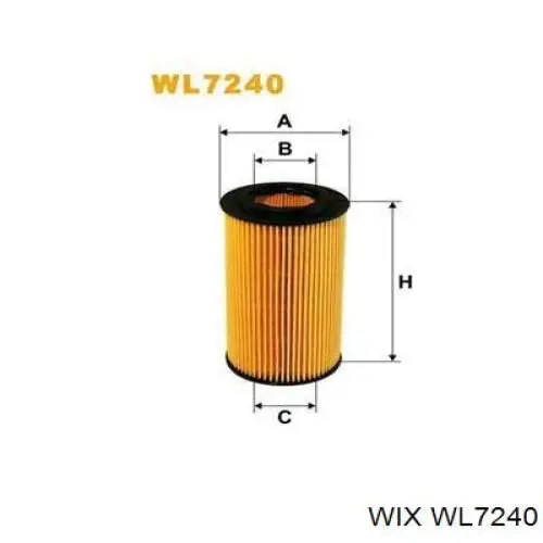 WL7240 WIX filtro de aceite