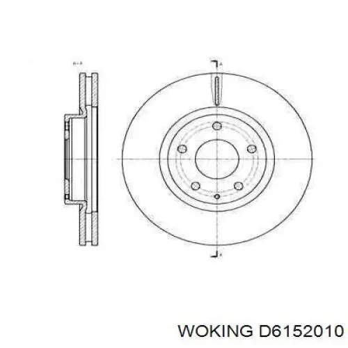 D6152010 Woking freno de disco delantero