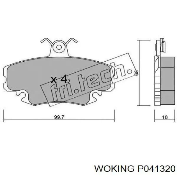 P0413.20 Woking pastillas de freno delanteras