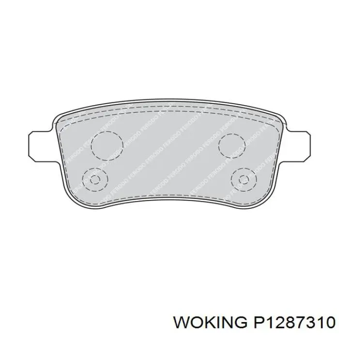 P12873.10 Woking pastillas de freno traseras