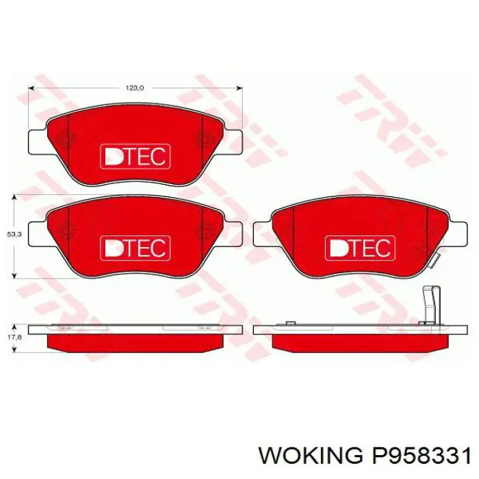P958331 Woking pastillas de freno delanteras