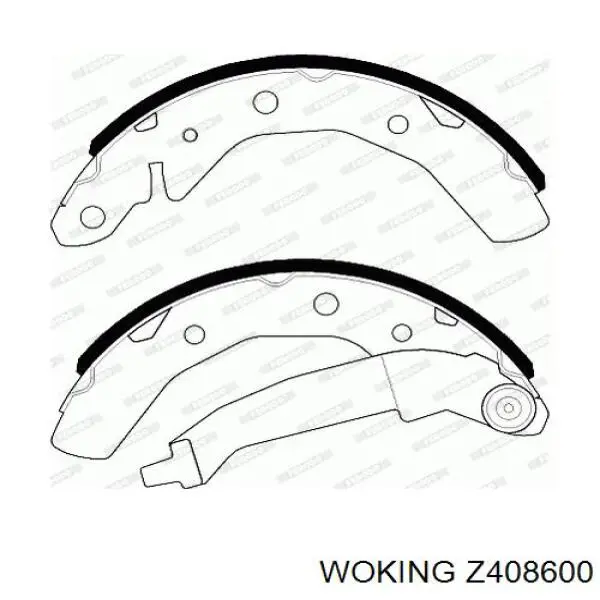 Z4086.00 Woking zapatas de frenos de tambor traseras