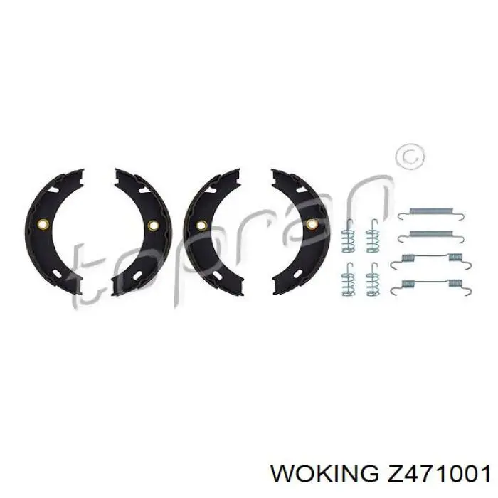 Z4710.01 Woking juego de zapatas de frenos, freno de estacionamiento