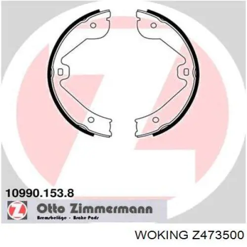 Z473500 Woking juego de zapatas de frenos, freno de estacionamiento