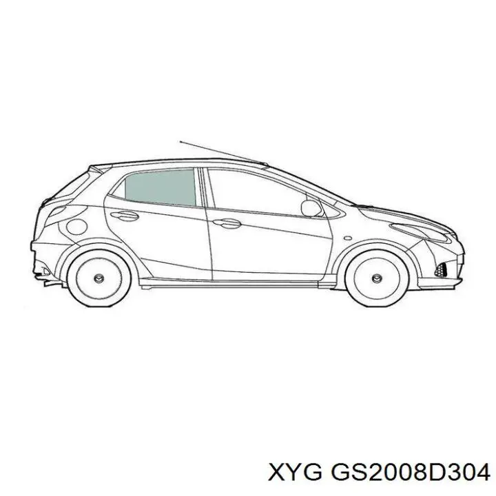  Luna de puerta trasera derecha para Citroen C4 LC