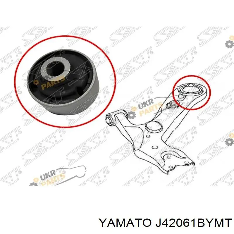 J42061BYMT Yamato silentblock de suspensión delantero inferior