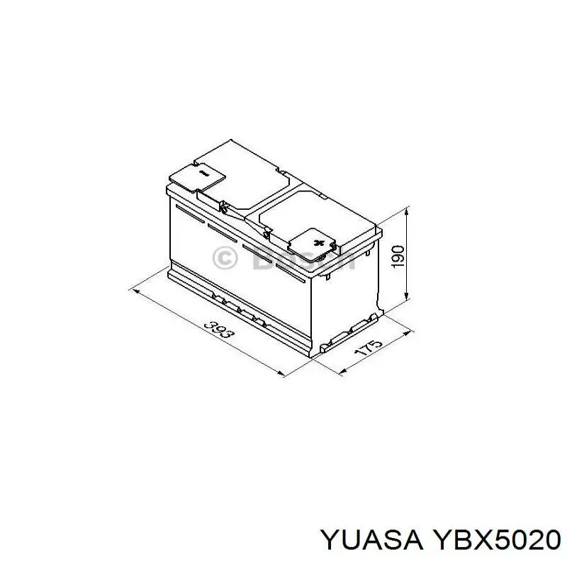 YBX5020 Yuasa batería de arranque