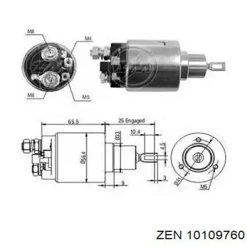 1.01.0976.0 ZEN bendix, motor de arranque