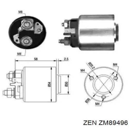  Kit de reparación para interruptor magnético, estárter para Hyundai Galloper JK