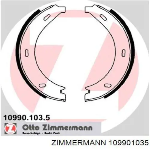 109901035 Zimmermann juego de zapatas de frenos, freno de estacionamiento