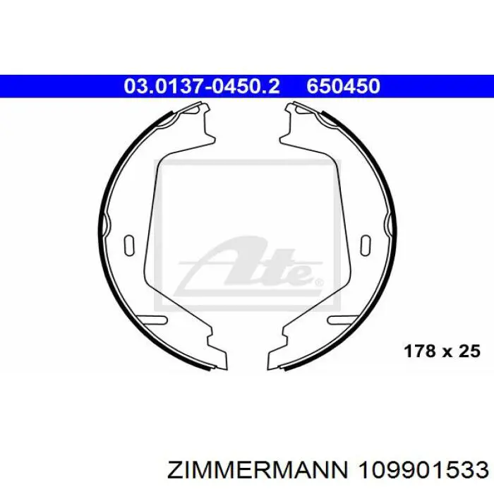 10990.153.3 Zimmermann juego de zapatas de frenos, freno de estacionamiento