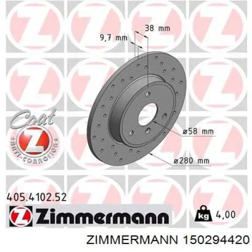 34106864133 BMW freno de disco delantero