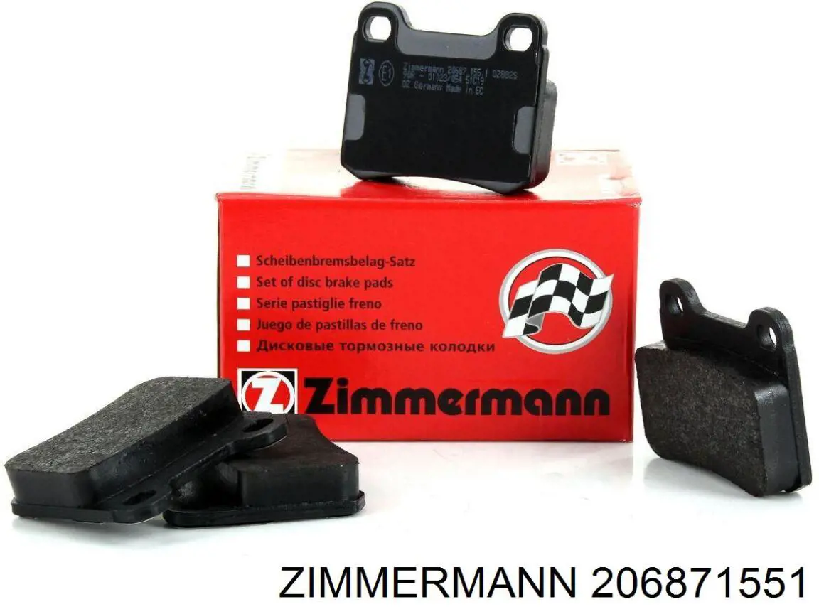 206871551 Zimmermann pastillas de freno traseras