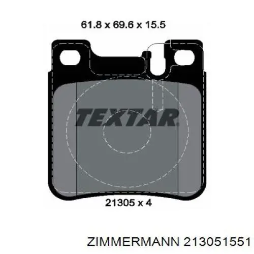 21305.155.1 Zimmermann pastillas de freno traseras