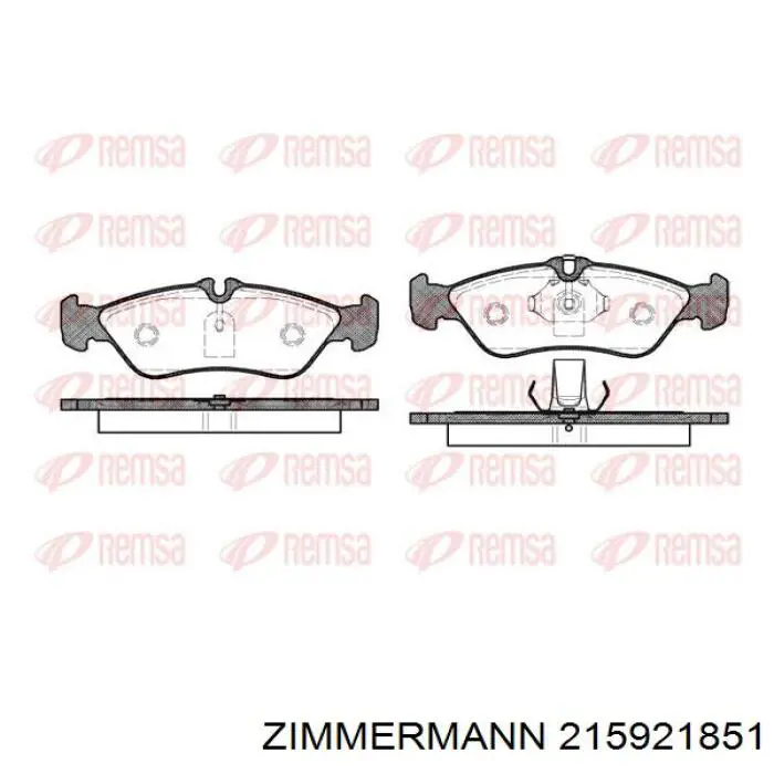 21592.185.1 Zimmermann pastillas de freno traseras