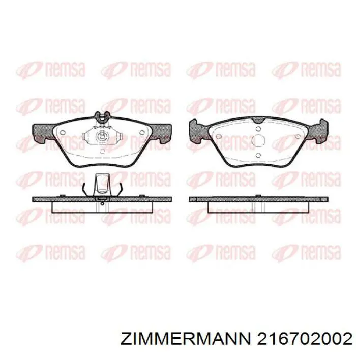 216702002 Zimmermann pastillas de freno delanteras