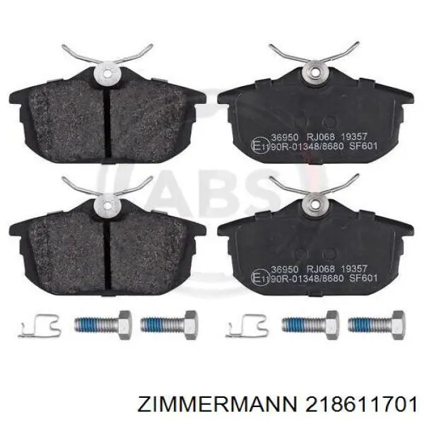 218611701 Zimmermann pastillas de freno traseras