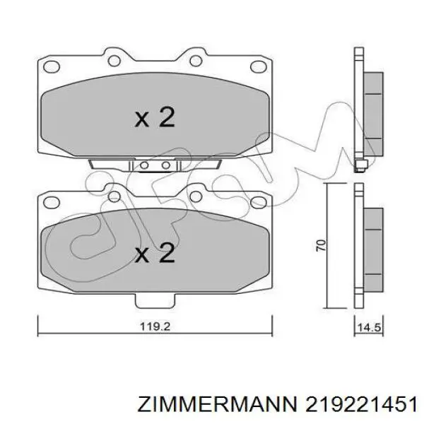 21922.145.1 Zimmermann pastillas de freno delanteras