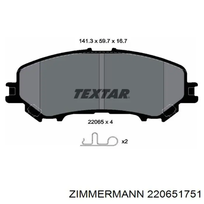 22065.175.1 Zimmermann pastillas de freno delanteras