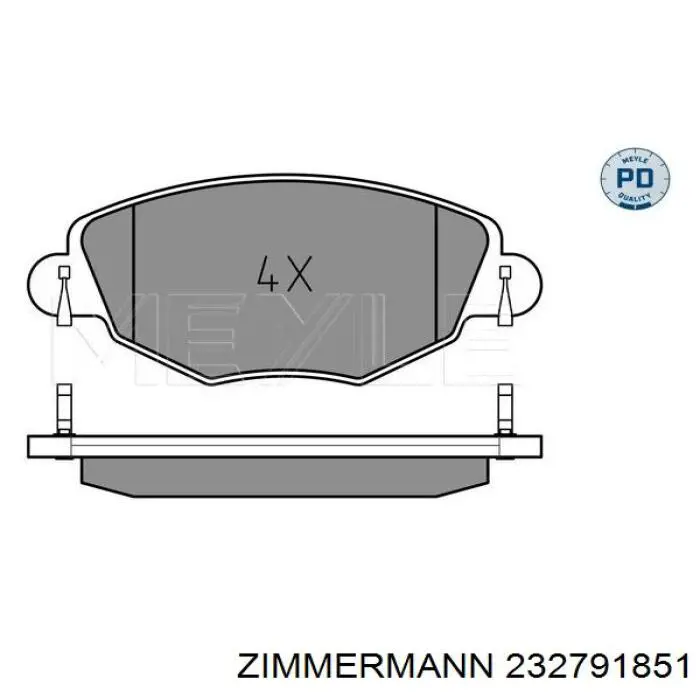 232791851 Zimmermann pastillas de freno delanteras