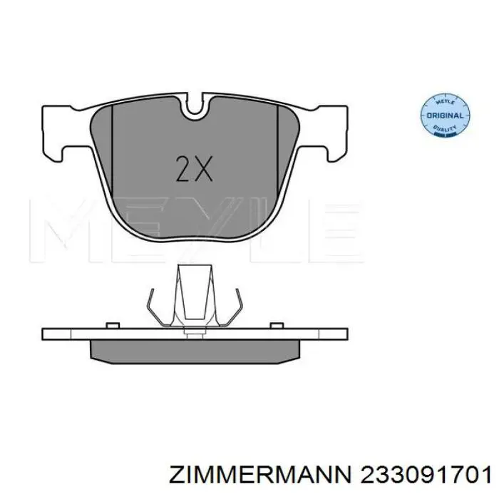 233091701 Zimmermann pastillas de freno traseras