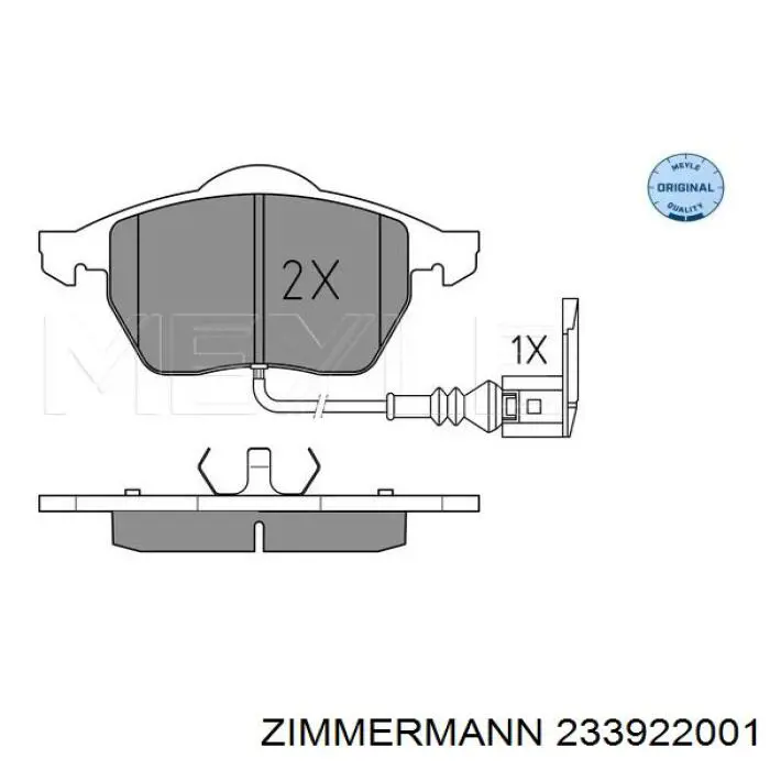 233922001 Zimmermann pastillas de freno delanteras