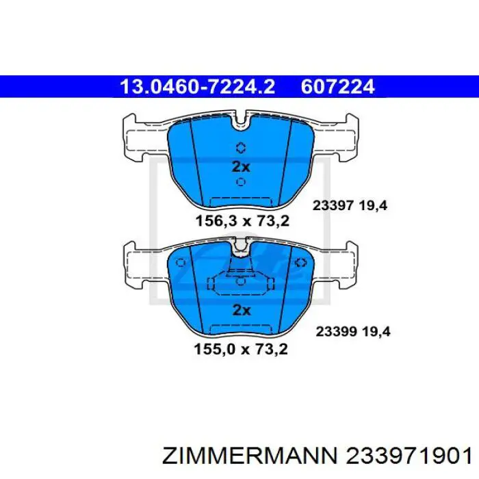 23397.190.1 Zimmermann pastillas de freno delanteras