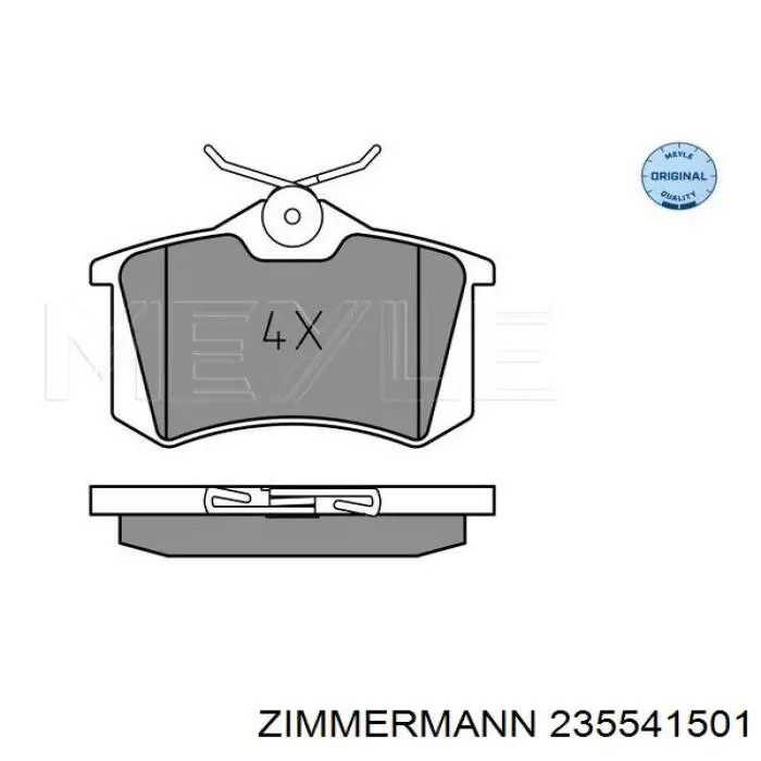 235541501 Zimmermann pastillas de freno traseras