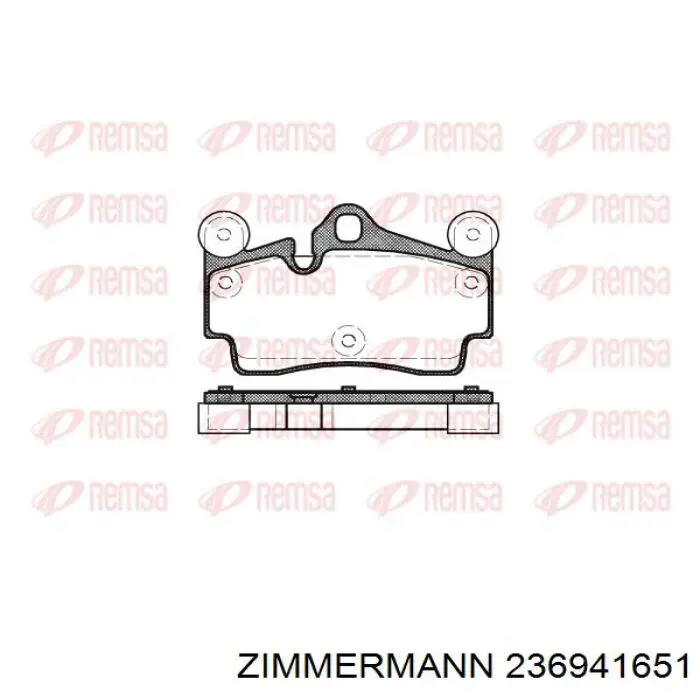 236941651 Zimmermann pastillas de freno traseras