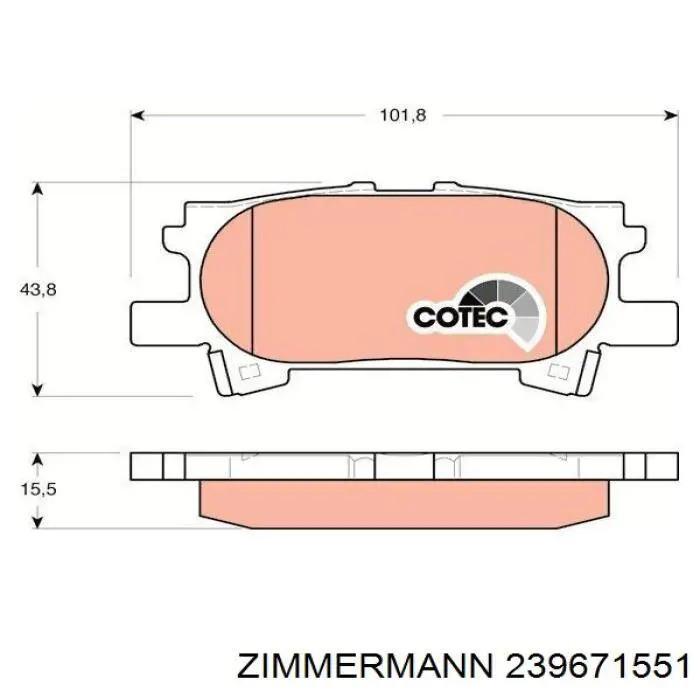 23967.155.1 Zimmermann pastillas de freno traseras