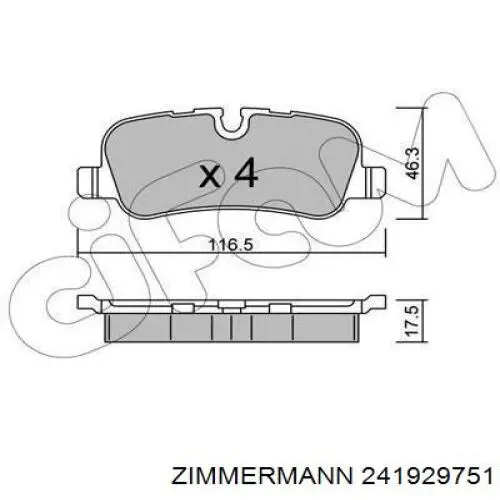 24192.975.1 Zimmermann pastillas de freno traseras