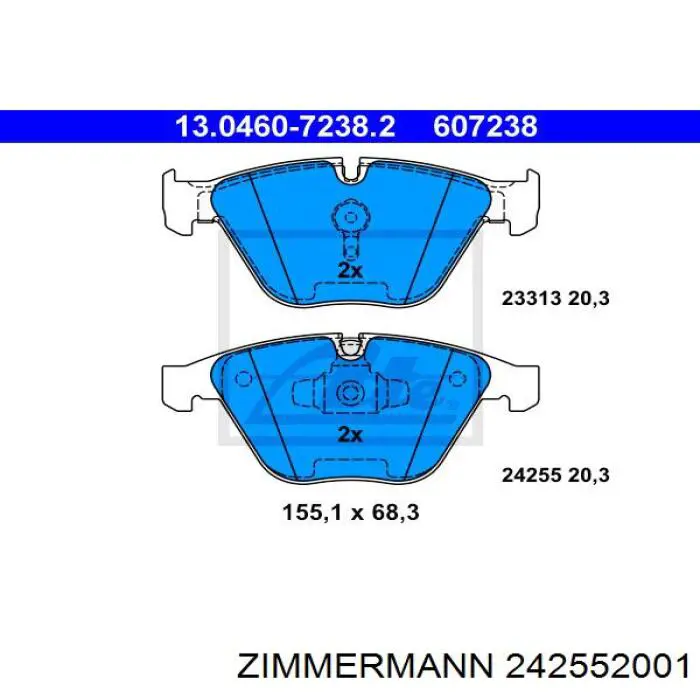 24255.200.1 Zimmermann pastillas de freno delanteras