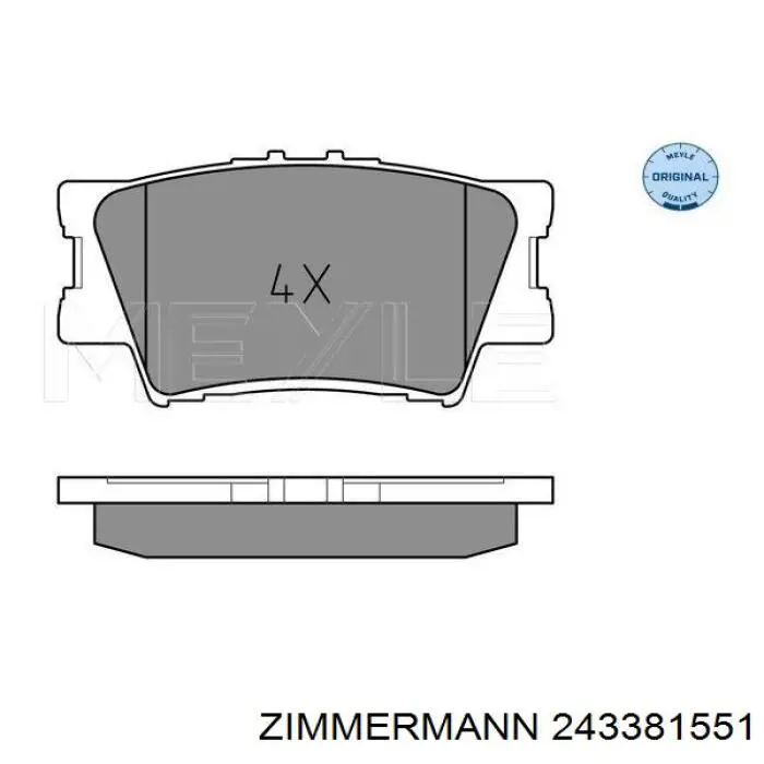 243381551 Zimmermann pastillas de freno traseras