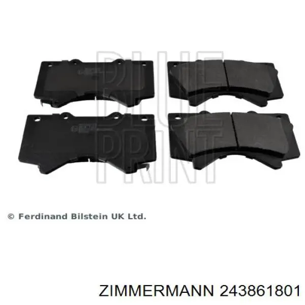 243861801 Zimmermann pastillas de freno delanteras