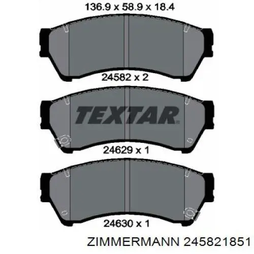 245821851 Zimmermann pastillas de freno delanteras