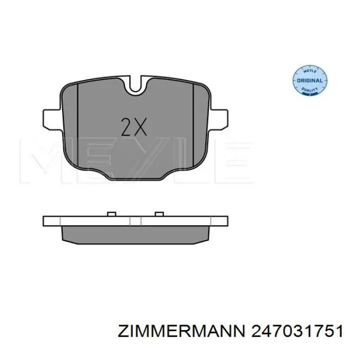 247031751 Zimmermann pastillas de freno traseras